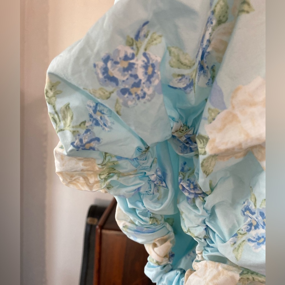 LoveShackFancy x Target Light Blue Floral Puff-Sleeved Maxi Dress - Picture 11 of 13